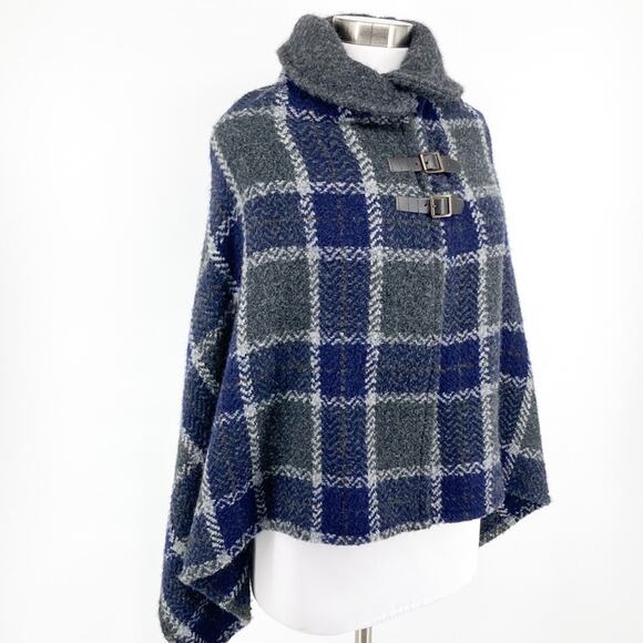 John Branigan Branigan Weavers Handwoven Wool Cape Poncho Made In Ireland OS - Picture 1 of 11